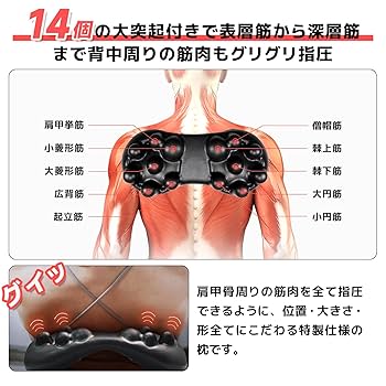 肩甲骨はがしピロー　カバー付き 楽天市場】【公式】 肩甲骨はがしピロー RAKUNA ラクナ 肩 かた